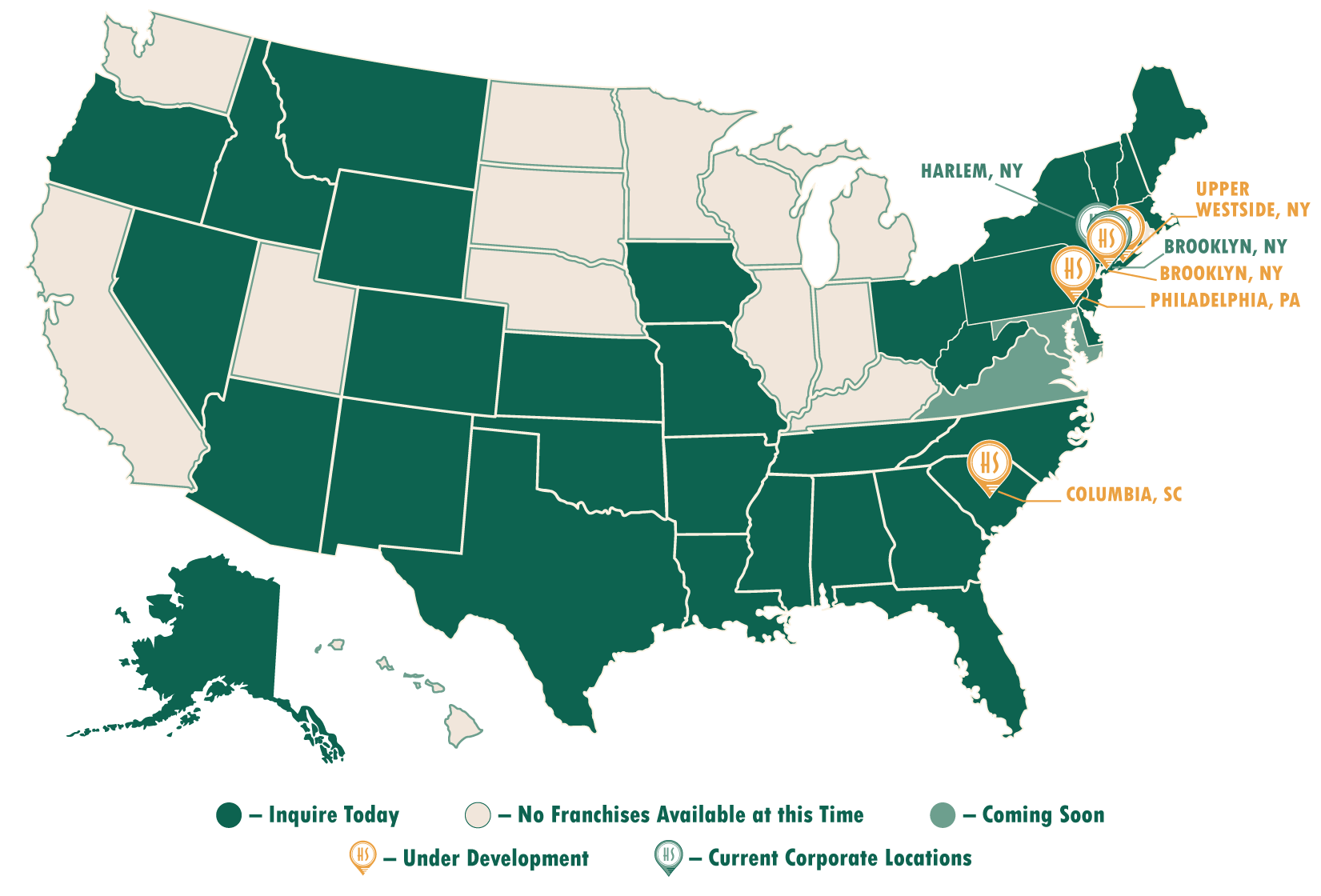 Franchise Map - Updated July 2026
